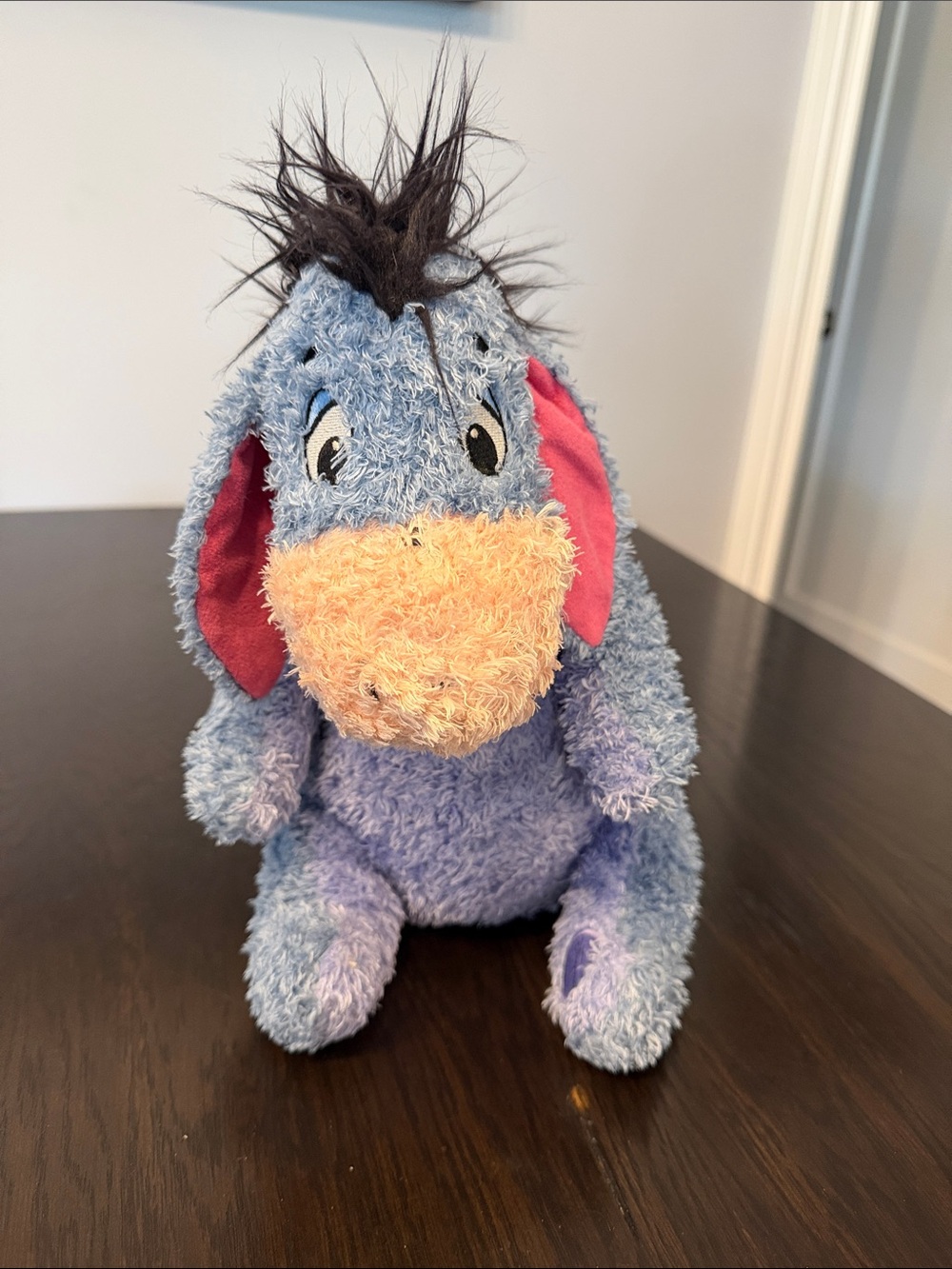Disney Store Plush Eeyore Stuffed Toy - Blue and Pink